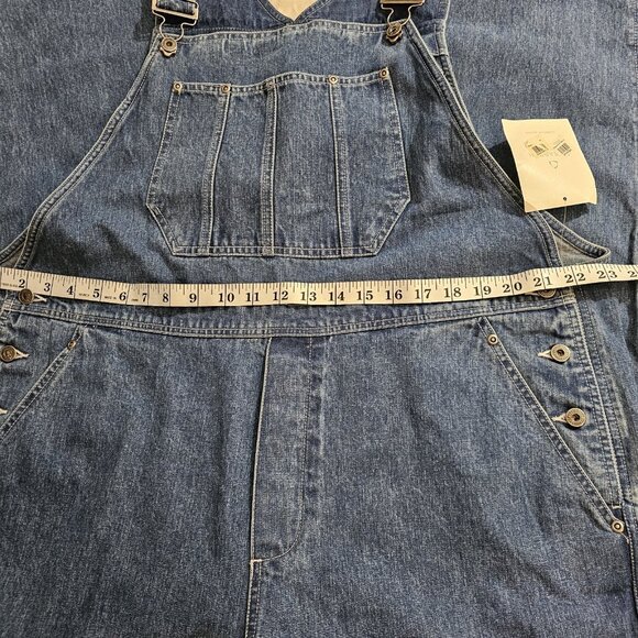NEW Vtg 1990 Elisabeth Liz Claiborne Blue Jean Bibs Denim Overalls Sz 18 - Picture 6 of 9